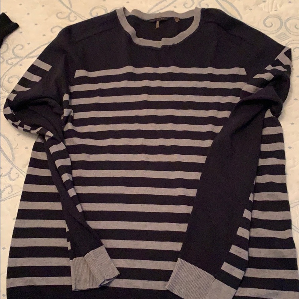 Navy blue and grey thin sweater